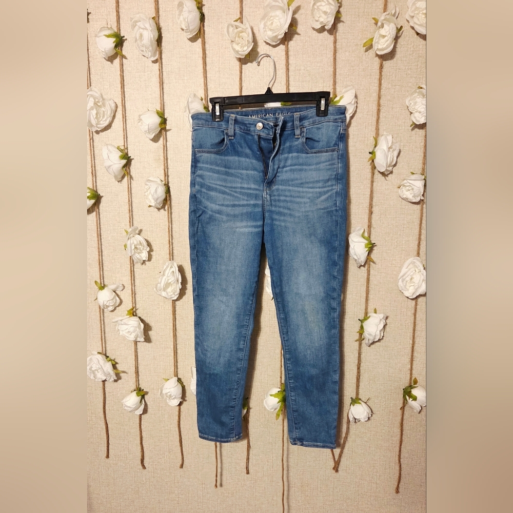 American Eagle Outfitters Women's Light Blue Skinny Jeans